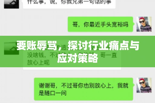 要账辱骂，探讨行业痛点与应对策略