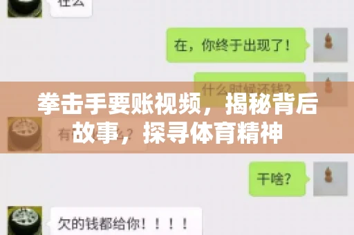 拳击手要账视频，揭秘背后故事，探寻体育精神