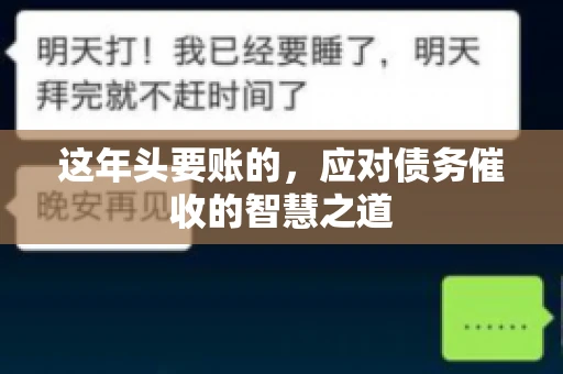 这年头要账的，应对债务催收的智慧之道
